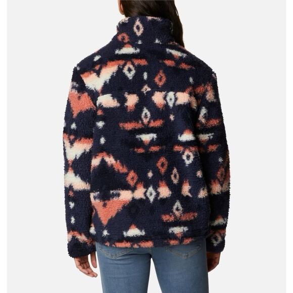 Columbia Jacket Womens Large Winter Pass Sherpa Fleece Nocturne Multicolour - Picture 5 of 13